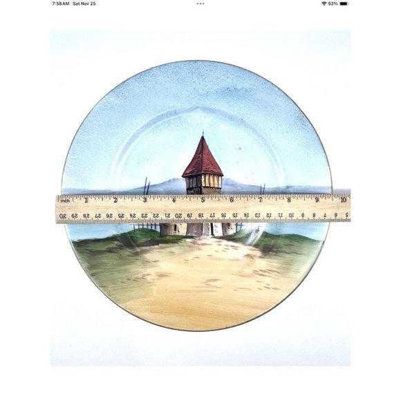 Vtg Limoges Cannes France Rare Plate Granger Porcelain Green Mark Coastal HTF - Picture 6 of 11